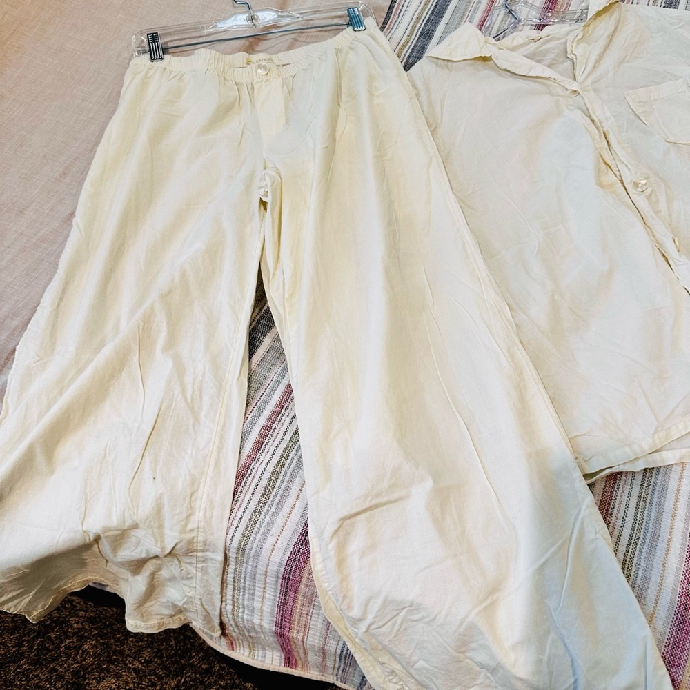 Under the Canopy Cream Sleep Set  XL 💯 Organic Cotton